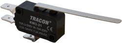 TRACON Helyzetkapcsoló, mikro, rugószáras, 1×CO 10A/230VAC, 0, 3A/250VDC, 52mm, 6, 3x0, 8 mm, IP00 (KW3-21) (KW3-21)