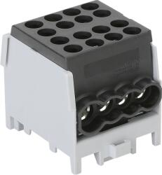 Tracon Főáramköri leágazó kapocs, sínre szerelhető, fekete, 2.5-25mm2, max. 1000VAC/DC, max. 101A (FLECU-25-16-4F) (FLECU-25-16-4F)