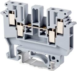 Tracon Négykapcsos ipari sorozatkapocs, csavaros, sínre, szürke, 0, 2-4mm2, 690VAC, 32A (TSKA4/4) (TSKA4/4)