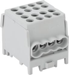 Tracon Főáramköri leágazó kapocs, sínre szerelhető, szürke, 2.5-25mm2, max. 1000VAC/DC, max. 101A (FLECU-25-16-4) (FLECU-25-16-4)