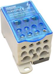Tracon Fővezetéki leágazó sorkapocs nyitható fedéllel, 1×120(95)mm2/5×25(16), 4×16(10), 2×35(25)mm2, 1000VAC/DC, 250A (FLSO120) (FLSO120)