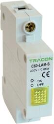 TRACON Sorolható jelzőlámpa, sárga, 250V AC, 0.6W, Glimm (C60-LAM-S) (C60-LAM-S)