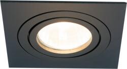 TRACON Süllyesztett spot lámpatest, négyzetes, dönthető, fekete, 93x93x24mm (SPND1B) (SPND1B)