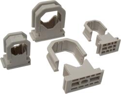Tracon Kábel- és csőrögzítő, sorolható, szürke, d=19-26mm, PA6.6 (BCSV-4) (4)