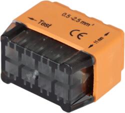 Tracon Csavar nélküli vezetékösszekötő, narancssárga, 8x0, 5-2, 5mm2, 450VAC, max. 16A (RVU2, 5-8) (RVU2,5-8)