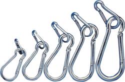 Tracon Karabiner, rugós, acél, d=6mm, 800N (RKARA6) (RKARA6)