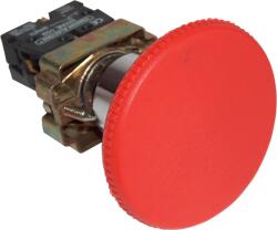Tracon Tokozott gombafejű vészgomb, fémalapra szerelt, piros, 1×NC, 3A/400V AC, IP44, d=40mm (NYGBR42PT) (NYGBR42PT)