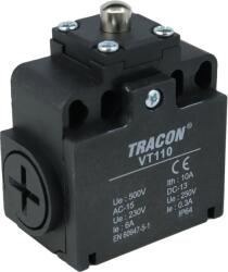 TRACON Helyzetkapcsoló, kúpos-ütközős, 1xNO+1xNC, 6A/230V AC-15, 0, 3A/250V DC-13, IP65 (VT110) (VT110)