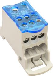 Tracon Fővezetéki leágazó sorkapocs nyitható fedéllel, 1×70(50)mm2 / 6×25(16)mm2, 1000VAC/DC, 160A (FLSO70) (FLSO70)