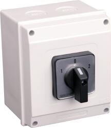 TRACON Tokozott közvetlen irányváltó motorkapcsoló, 1-0-2, 400V, 50Hz, 63A, 18, 5kW, 64x64mm, IP65 (TKM-63/NT65) (TKM-63/NT65)