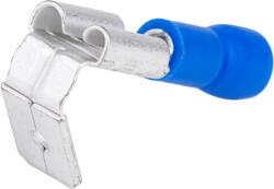 Tracon Szigetelt rátolható csatlakozó csap+hüvely, sárgaréz, kék, 6, 3×0, 8mm, 2, 5mm2 (KCSE) (KCSE)