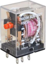 TRACON Miniatűr relé, 48V DC / 2xCO, (3A, 230V AC / 28V DC) (RM09-48DC) (RM09-48DC)