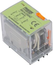 TRACON Miniatűr teljesítményrelé tesztgombbal és állapotjelzéssel, 110V AC / 4xCO (12A, 230V AC / 28V DC) (RN14-110AC) (RN14-110AC)