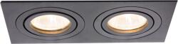 TRACON Süllyesztett spot lámpatest, négyzetes, dönthető, fekete, 173x93x24mm (SPND2B) (SPND2B)