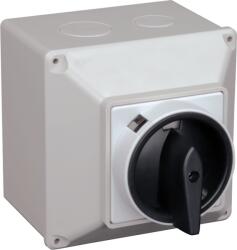 TRACON Tokozott főkapcsoló, BE-KI, 400V, 50Hz, 32A, 4P, 11kW, 64×64mm, IP44 (TKF-32T) (TKF-32T)