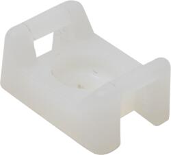 TRACON Csavarozható, 2oldalt fűzhetőkábelkötegelő talp, natúr, 26x16mm, d=5mm, PA6.6 (CSTALP-6) (CSTALP-6)