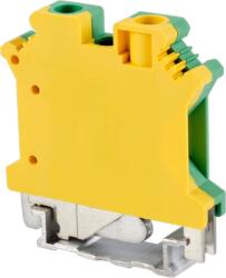 Tracon Védővezető ipari sorozatkapocs, csavaros, sínre, zöld/sárga, 0, 2-6mm2, 57A (TSKA6JD) (TSKA6JD)