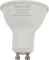 TRACON Műanyag házas SMD LED spot fényforrás SAMSUNG chippel, 230V, 50Hz, GU10, 5W, 470lm, 6500K, 120°, SAMSUNG chip, EEI=F (SMDSGU105CW) (SMDSGU105CW)