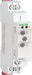 TRACON Feszültségfigyelő relé 1 fázisra, AC/DC 110-240V, U> U< = 65-260V, t=0, 1-10s (NARV1) (NARV1)