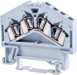Tracon Fázisvezető ipari sorozatkapocs, rugós, sínre, szürke, 800V 24A 0.08-2.5 mm2 4P (TSKC2, 5/4D) (TSKC2,5/4D)