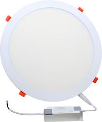 TRACON Beépíthető LED mélysugárzó, kerek, fehér, 230 VAC 50Hz, 21 W, 2155 lm, D=300 mm, 2700 K, IP40, EEI=F (LED-DL-21WW) (LED-DL-21WW)