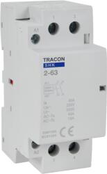 Tracon Installációs kontaktor, 230V AC, 50Hz, 2 Mod, 2×NO, AC1/AC7a, 63A (SHK2-63) (SHK2-63)