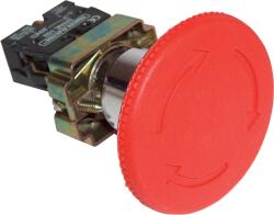 Tracon Tokozott reteszelt gombafejű vészgomb, piros, elfordítással, 1×NC, 3A/400V AC, IP44, d=60mm (NYG642P60T) (NYG642P60T)