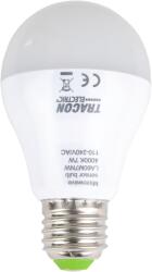 TRACON LED fényforrás beépített mozgásérzékelővel, E27, 110-240 V, 50/60 Hz, 7W, 600lm, 4000K, 360°, 60s, 5m, (LA60M7NW)