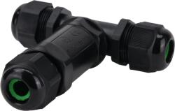 Tracon Tömítőszelencés kábeltoldó, T-elágazó, 0.5-4 mm2, IP68, PC+PA6.6, 5P, 450VAC, 24A (CST4-T) (CST4-T)