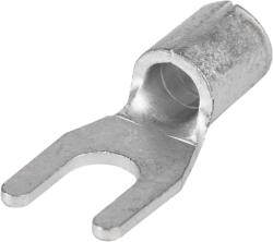 Tracon Szigeteletlen villás saru, ónozott elektrolitréz, 2, 5mm2, M4, (d1=2, 4mm, d2=4, 4mm) (V2.5-4) (V2.5-4)