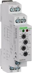 TRACON Feszültségfigyelő relé 3 fázisra, AC 230V L-N, U>, < , = +/-2-20%, t=0, 1-10s, Asymm 8% (NARVN) (NARVN)