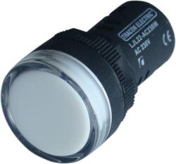 Tracon LED-es jelzőlámpa, fehér, 24V AC/DC, d=16mm (LJL16-WC) (LJL16-WC)