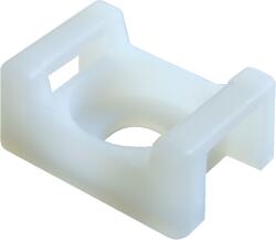 TRACON Csavarozható, 2oldalt fűzhető kábelkötegelő talp, natúr, 12.8x7mm, d=3.3mm, PA6.6 (CSTALP-3) (CSTALP-3)