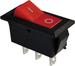 Tracon Készülékkapcsoló, váltó, piros (0-I felirat), 16(6)A, 250V AC (TES-22) (TES-22)