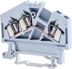 Tracon Fázisvezető ipari sorozatkapocs, rugós, sínre, szürke, 800V 24A 0.08-2.5 mm2 3P (TSKC2, 5/3D) (TSKC2,5/3D)
