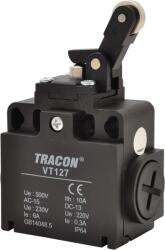 TRACON Helyzetkapcsoló, nyomógörgős, 1xNO+1xNC, 6A/230V AC-15, 0, 3A/250V DC-13, IP65 (VT127) (VT127)