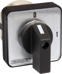 TRACON Kézikapcsoló, BE-KI, 400V, 50Hz, 25A, 2P, 7, 5kW, 48x48mm, 90° (TK-259/2) (TK-259/2)