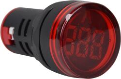 Tracon Feszültségmérő, LED jelzőfény, piros, 24-500VAC, d=22mm (NYG3-VR) (NYG3-VR)