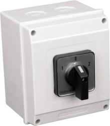 TRACON Tokozott választókapcsoló, 1-0-2, 400V, 50Hz, 20A, 2x4P, 5, 5kW, 48x48mm, 60°, IP65 (TKV-206/4T65) (TKV-206/4T65)