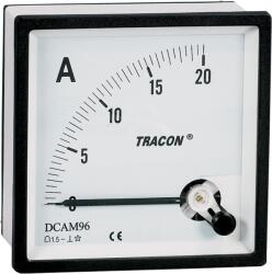 Tracon Analóg egyenáramú ampermérő közvetlen méréshez, 96×96mm, 20mA DC (DCAM96-0, 02) (DCAM96-0,02)