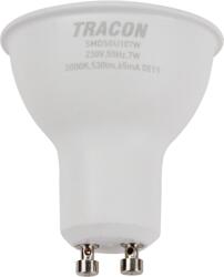 TRACON Műanyag házas SMD LED spot fényforrás SAMSUNG chippel, 230V, 50Hz, GU10, 7W, 600lm, 3000K, 120°, SAMSUNG chip, EEI=F (SMDSGU107W) (SMDSGU107W)