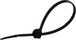 TRACON UV-álló fémnyelves kábelkötegelő, fekete, 293×4, 8mm, D=3, 5-78mm, PA6.6 (TU293) (TU293)
