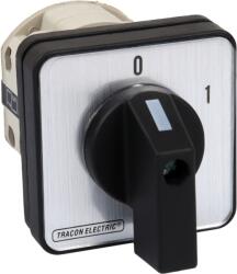 TRACON Kézikapcsoló, BE-KI, 400V, 50Hz, 160A, 3P, 37kW, 88x88mm, 60° (TK-166/3) (TK-166/3)