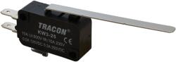 TRACON Helyzetkapcsoló, mikro, rugószáras, 1×CO 10A/230VAC, 0, 3A/250VDC, 52mm, 4, 8x0, 5 mm, IP00 (KW3-25) (KW3-25)