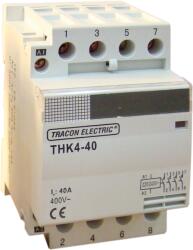 Tracon Installációs kontaktor, 230/400V, 50Hz, 4P, 4×NO, 63/25A, 13/3, 8kW, 24V AC (THK4-63-24) (THK4-63-24)