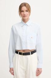 Calvin Klein pamut ing női, galléros, relaxed, J20J225078 - kék M - answear - 22 990 Ft