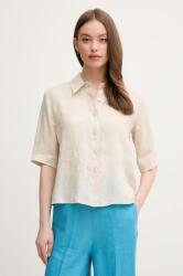 Benetton len ing galléros, barna, regular - bézs L