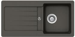 SCHOCK Typos D-100S konyhai mosogatótálca Cristalite Asphalt 860 x 435 mm, gránit kompozit, megfordítható, hagyományos beépítés, aszfalt szürke, beépíthető (6426495453369)