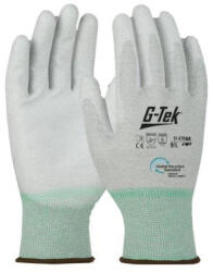 G-Tek G-TEK 3RX 13G kötött, PU mártott munkavédelmi kesztyű - Fehér/Zöld - 06/XS (GTEK-31-3150ER-EN-6)
