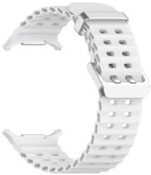 BSTRAP Silicone szíj Samsung Galaxy Watch Ultra 47mm, white